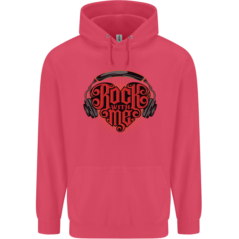 Rock With Me Heavy Metal Music Guitar Childrens Kids Hoodie Heliconia