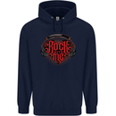 Rock With Me Heavy Metal Music Guitar Childrens Kids Hoodie Navy Blue