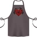 Rock With Me Heavy Metal Music Guitar Cotton Apron 100% Organic Dark Grey