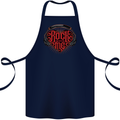 Rock With Me Heavy Metal Music Guitar Cotton Apron 100% Organic Navy Blue