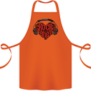 Rock With Me Heavy Metal Music Guitar Cotton Apron 100% Organic Orange
