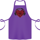 Rock With Me Heavy Metal Music Guitar Cotton Apron 100% Organic Purple