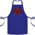 Rock With Me Heavy Metal Music Guitar Cotton Apron 100% Organic Royal Blue