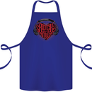 Rock With Me Heavy Metal Music Guitar Cotton Apron 100% Organic Royal Blue
