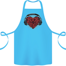 Rock With Me Heavy Metal Music Guitar Cotton Apron 100% Organic Turquoise