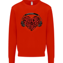 Rock With Me Heavy Metal Music Guitar Kids Sweatshirt Jumper Bright Red