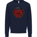 Rock With Me Heavy Metal Music Guitar Kids Sweatshirt Jumper Navy Blue