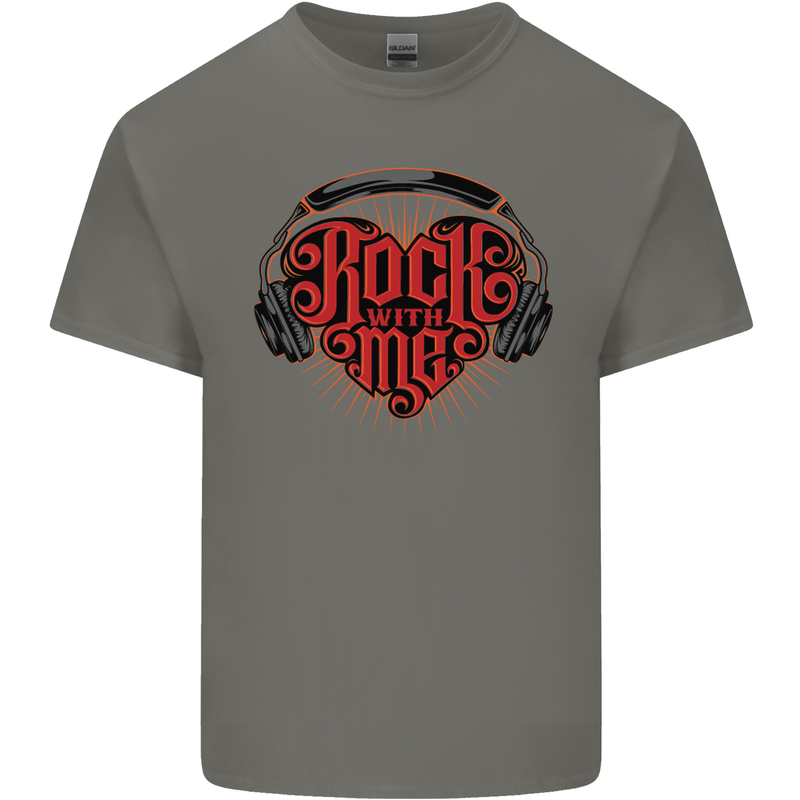 Rock With Me Heavy Metal Music Guitar Kids T-Shirt Childrens Charcoal