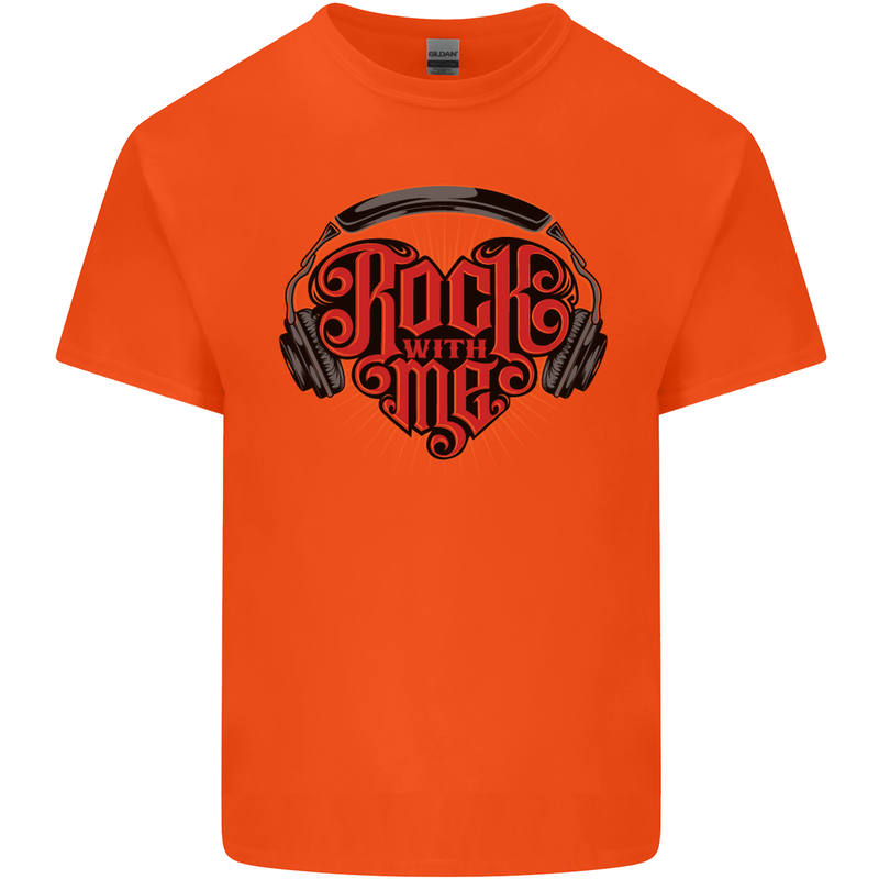 Rock With Me Heavy Metal Music Guitar Kids T-Shirt Childrens Orange