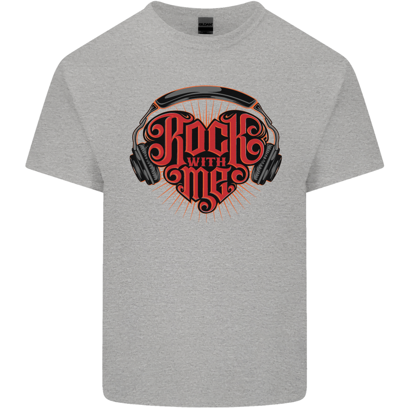 Rock With Me Heavy Metal Music Guitar Kids T-Shirt Childrens Sports Grey
