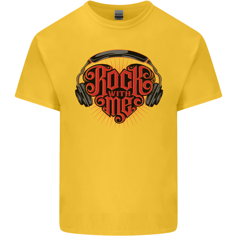 Rock With Me Heavy Metal Music Guitar Kids T-Shirt Childrens Yellow