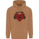 Rock With Me Heavy Metal Music Guitar Mens 80% Cotton Hoodie Caramel Latte