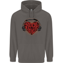 Rock With Me Heavy Metal Music Guitar Mens 80% Cotton Hoodie Charcoal