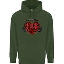 Rock With Me Heavy Metal Music Guitar Mens 80% Cotton Hoodie Forest Green