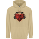 Rock With Me Heavy Metal Music Guitar Mens 80% Cotton Hoodie Sand