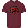 Rock With Me Heavy Metal Music Guitar Mens Cotton T-Shirt Tee Top Maroon