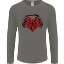 Rock With Me Heavy Metal Music Guitar Mens Long Sleeve T-Shirt Charcoal