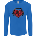 Rock With Me Heavy Metal Music Guitar Mens Long Sleeve T-Shirt Royal Blue