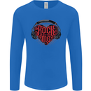 Rock With Me Heavy Metal Music Guitar Mens Long Sleeve T-Shirt Royal Blue