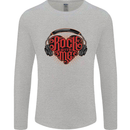 Rock With Me Heavy Metal Music Guitar Mens Long Sleeve T-Shirt Sports Grey