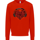 Rock With Me Heavy Metal Music Guitar Mens Sweatshirt Jumper Bright Red