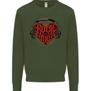 Rock With Me Heavy Metal Music Guitar Mens Sweatshirt Jumper Forest Green
