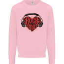 Rock With Me Heavy Metal Music Guitar Mens Sweatshirt Jumper Light Pink