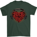 Rock With Me Heavy Metal Music Guitar Mens T-Shirt Cotton Gildan Forest Green
