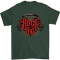 Rock With Me Heavy Metal Music Guitar Mens T-Shirt Cotton Gildan Forest Green