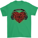 Rock With Me Heavy Metal Music Guitar Mens T-Shirt Cotton Gildan Irish Green