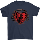 Rock With Me Heavy Metal Music Guitar Mens T-Shirt Cotton Gildan Navy Blue
