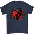 Rock With Me Heavy Metal Music Guitar Mens T-Shirt Cotton Gildan Navy Blue