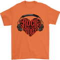 Rock With Me Heavy Metal Music Guitar Mens T-Shirt Cotton Gildan Orange