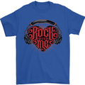 Rock With Me Heavy Metal Music Guitar Mens T-Shirt Cotton Gildan Royal Blue