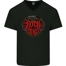 Rock With Me Heavy Metal Music Guitar Mens V-Neck Cotton T-Shirt Black