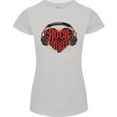 Rock With Me Heavy Metal Music Guitar Womens Petite Cut T-Shirt Sports Grey