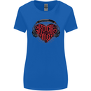 Rock With Me Heavy Metal Music Guitar Womens Wider Cut T-Shirt Royal Blue