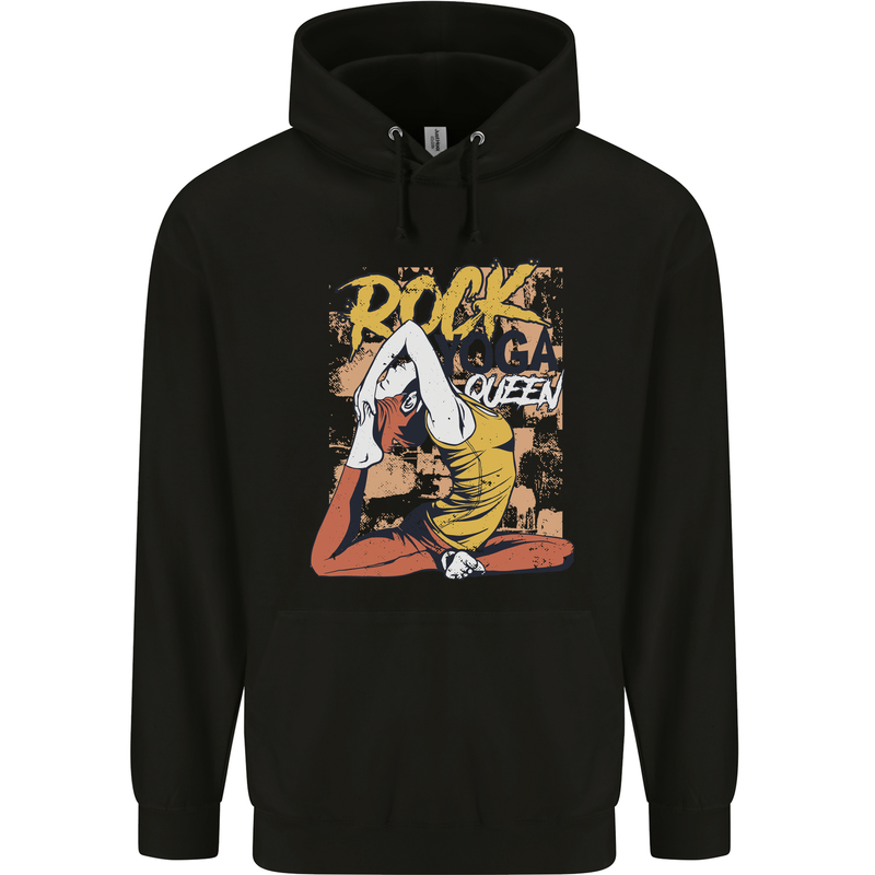 Rock Yoga Queen Childrens Kids Hoodie Black