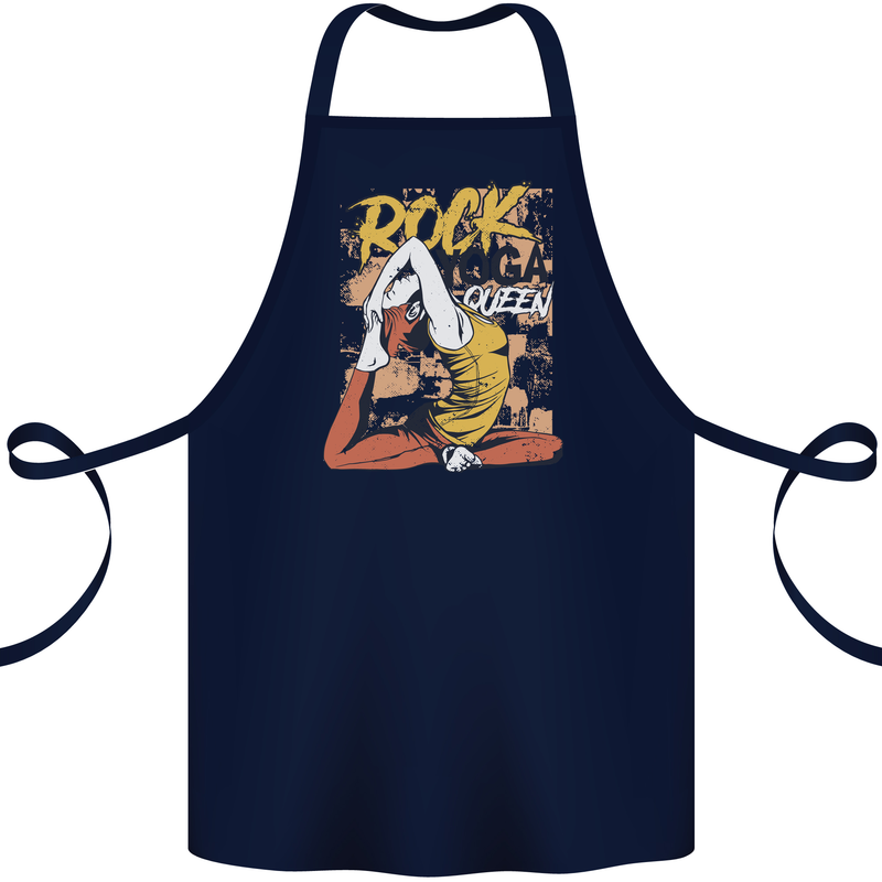 Rock Yoga Queen Cotton Apron 100% Organic Navy Blue