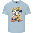 Rock Yoga Queen Mens Cotton T-Shirt Tee Top Light Blue