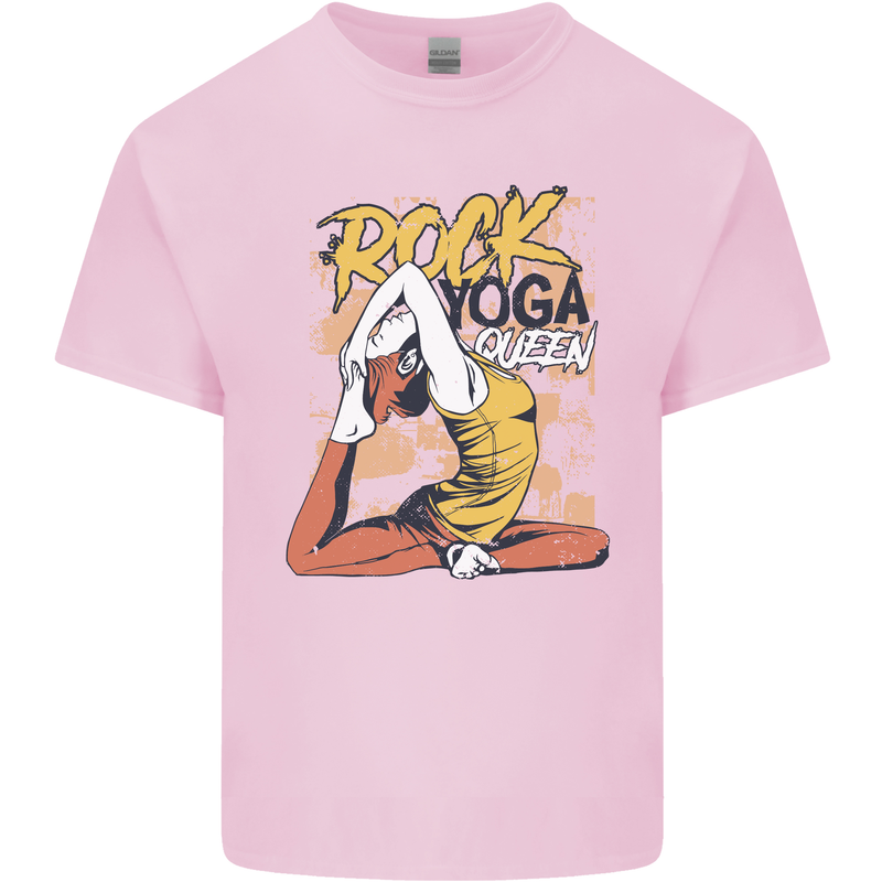 Rock Yoga Queen Mens Cotton T-Shirt Tee Top Light Pink