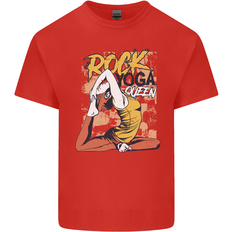 Rock Yoga Queen Mens Cotton T-Shirt Tee Top Red