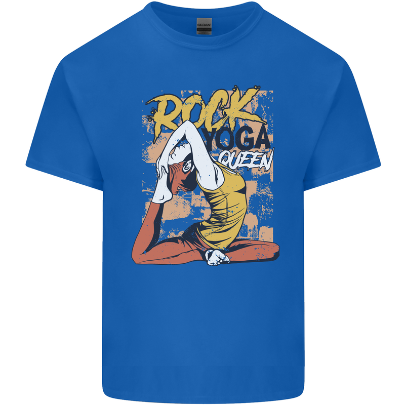 Rock Yoga Queen Mens Cotton T-Shirt Tee Top Royal Blue