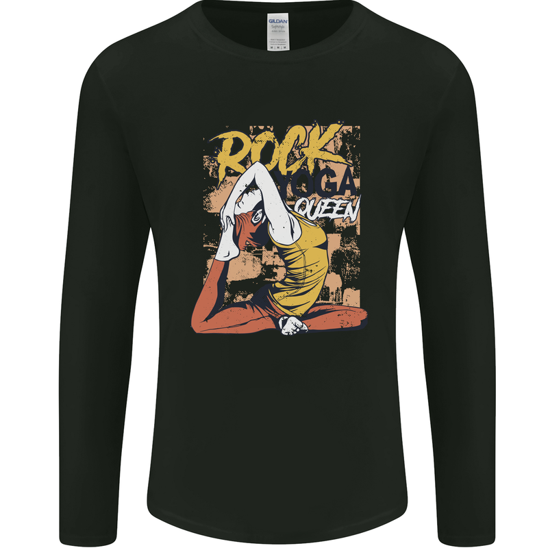 Rock Yoga Queen Mens Long Sleeve T-Shirt Black
