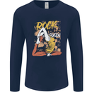 Rock Yoga Queen Mens Long Sleeve T-Shirt Navy Blue