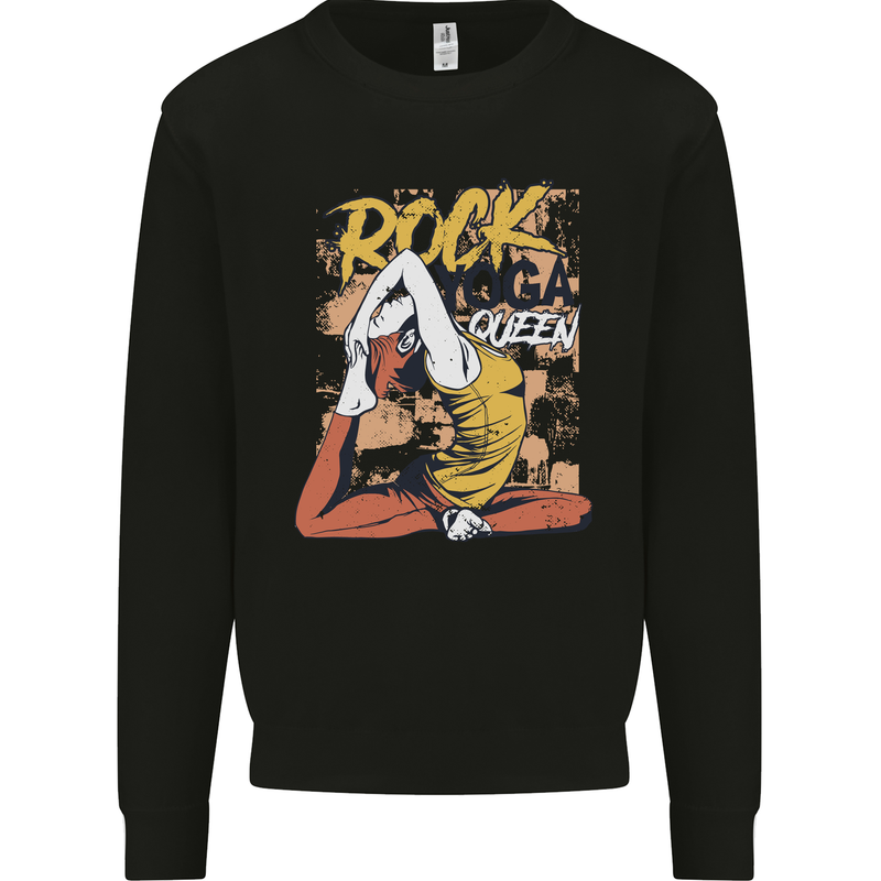 Rock Yoga Queen Mens Sweatshirt Jumper Black