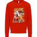 Rock Yoga Queen Mens Sweatshirt Jumper Bright Red