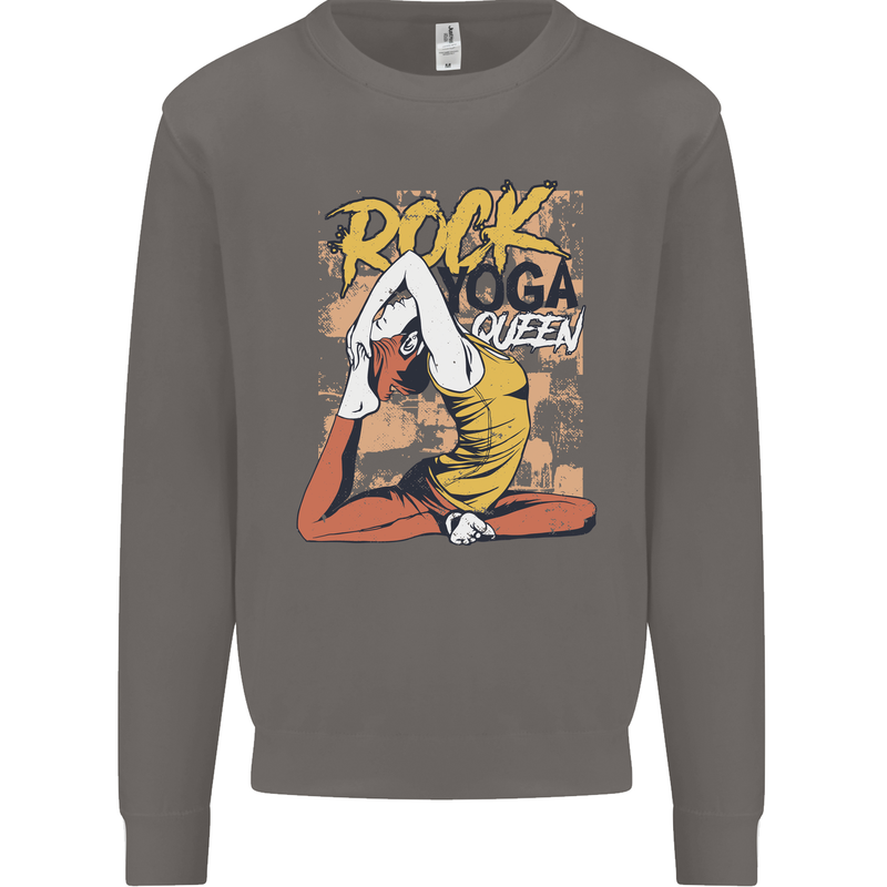 Rock Yoga Queen Mens Sweatshirt Jumper Charcoal