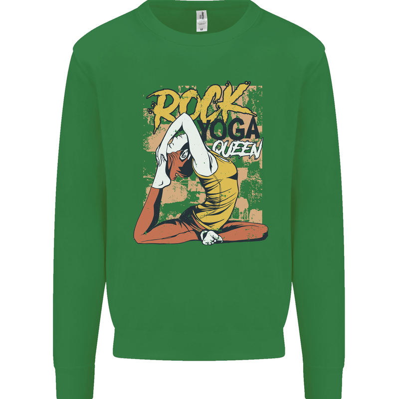 Rock Yoga Queen Mens Sweatshirt Jumper Irish Green