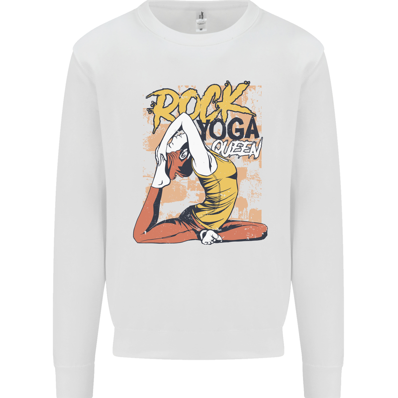 Rock Yoga Queen Mens Sweatshirt Jumper White